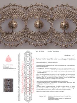 067 Klöppelbrief Schmuck-Armband „Konvex“